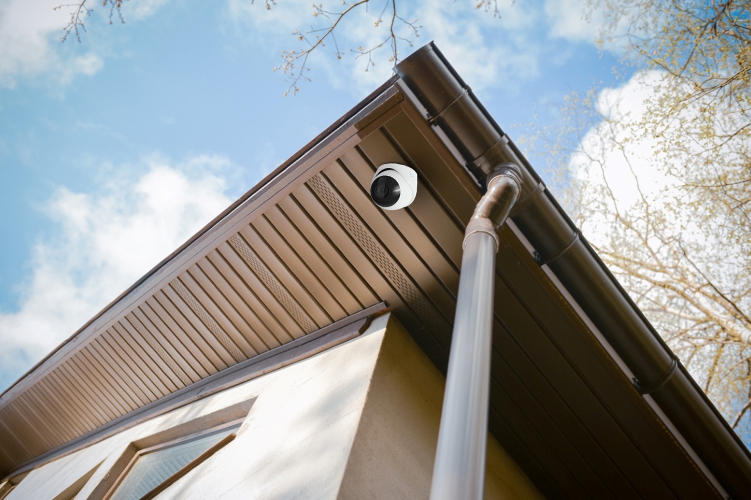 Exterior smart camera installed at a DFW home
