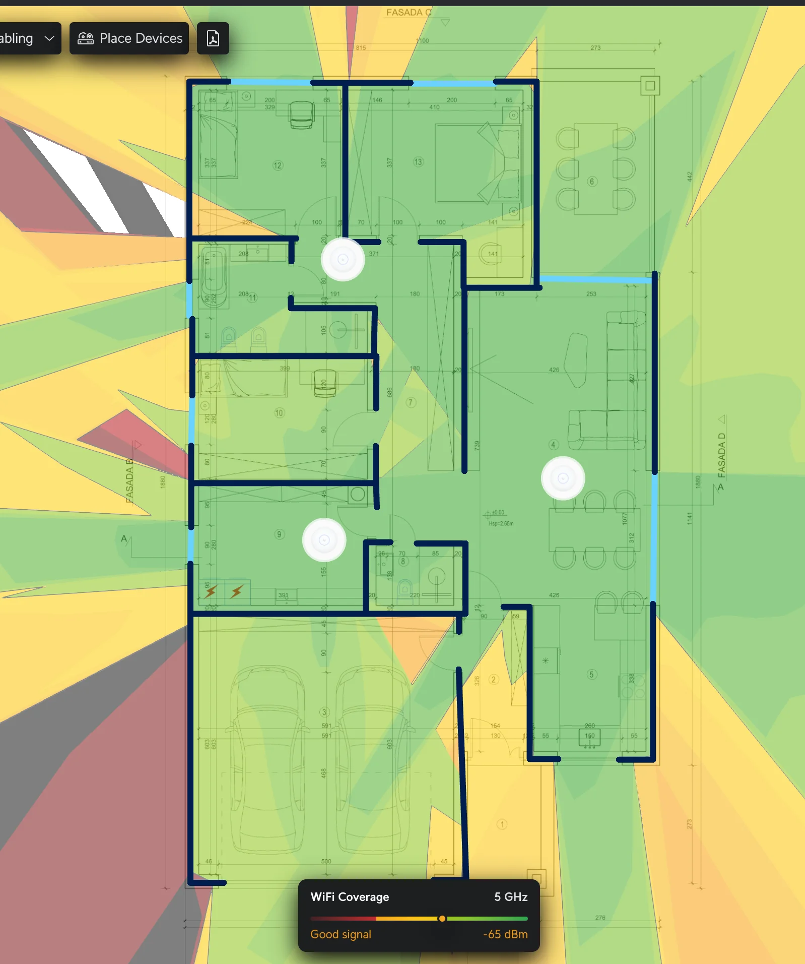 Home network coverage plan illustration